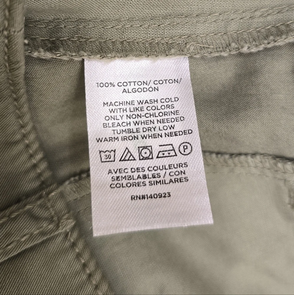 Loft Poplin Wide Leg Pants Green Size 8P - Picture 6 of 9